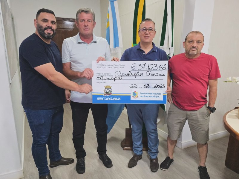 Câmara de Vereadores realiza devolução de recursos ao Município